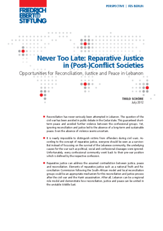Never too late: reparative justice in (post-)conflict societies