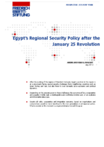 Egypt's regional security policy after the january 25 revolution