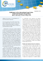 Challenges to the international legal order - Israeli and European perspectives