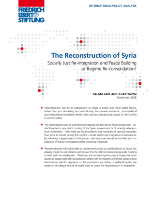 The reconstruction of Syria
