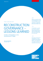 Reconstruction governance - lessons learned