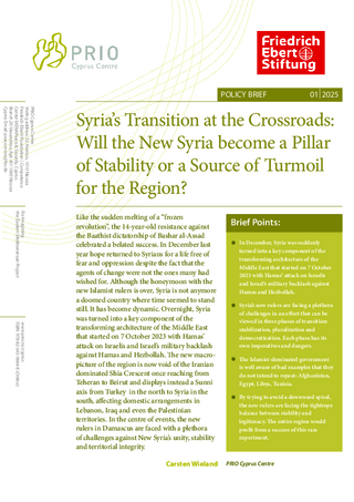 Syria's transition at the crossroads: Will the new Syria become a pillar of stability or a source of turmoil for the region?